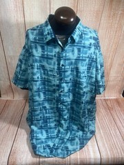 St. Patrick 6XL SS BF 100% Microfiber Two Tone Blue Shirt