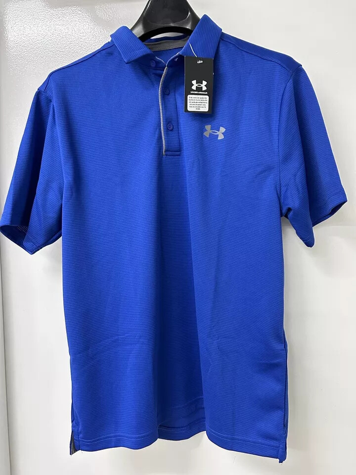 Choose color! Authentic UNDER ARMOUR TECH Mens MEDIUM Polo Shirt blue red black