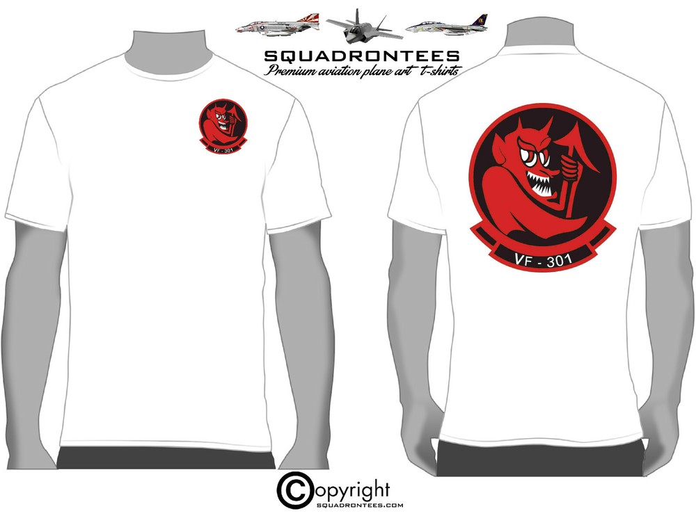 VF-301 Devils Disciples Logo Back Squadron T-Shirt – USN Licensed Product