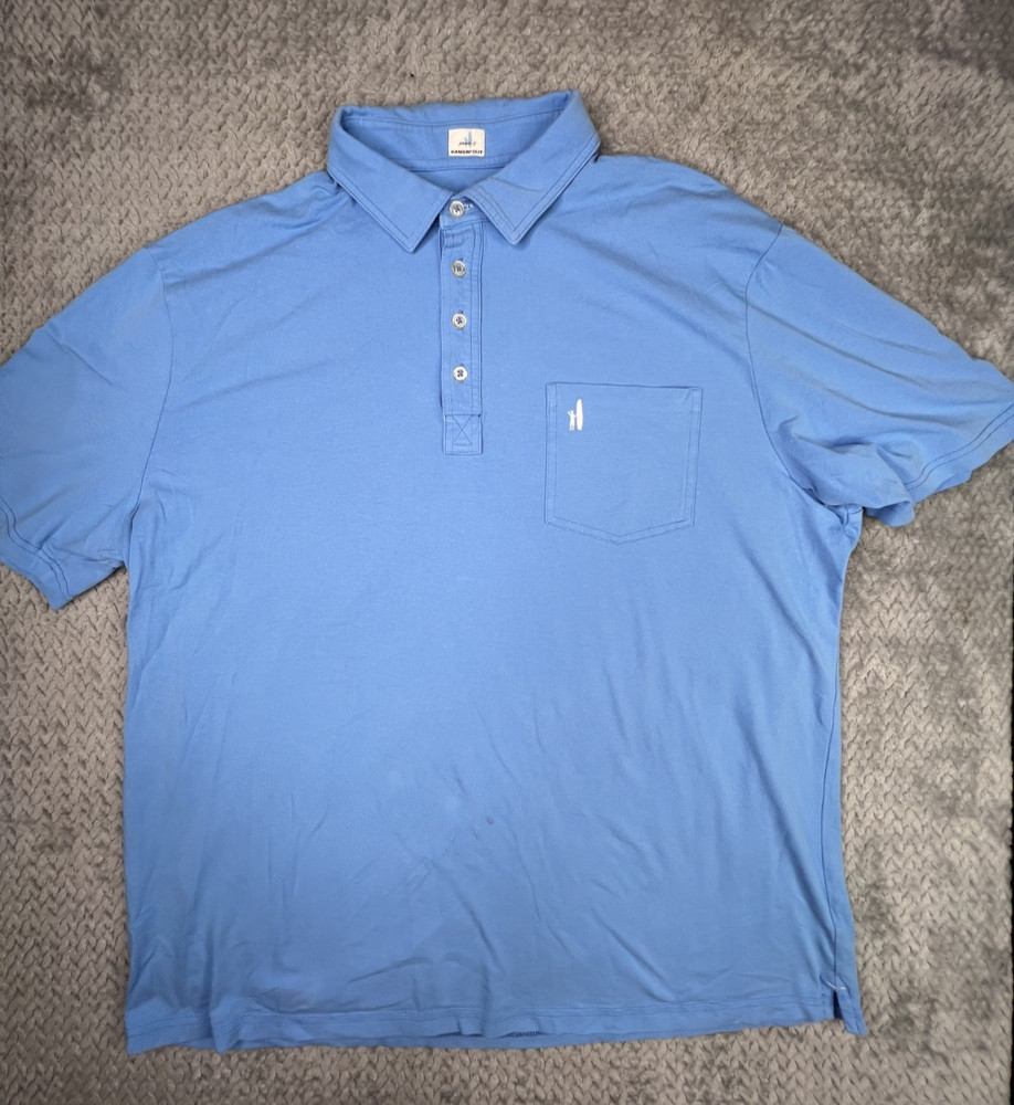 Johnnie-O Hanging Out 4Button Performance Pocket Polo Size 2XL Blue