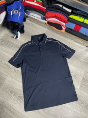 HUGO BOSS X PORSCHE Mens Polo Shirt Large L Ivory Mercerised Cotton PARLAY