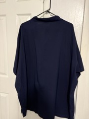 Under Armour Navy Solid Button-Up Short Sleeve Loose 4XL Big & Tall Polyester