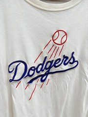 Mitchell & Ness LA Dodgers Shirt Large Embroidered Logo Nostalgic MLB Aged Look