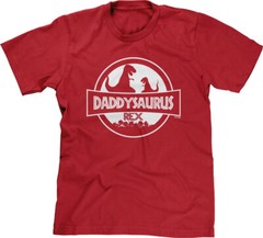 Daddysaurus Rex Dad Daddy First Fathers Day Present Gift Movie Parody Mens Tee
