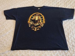 He Abides Big Lebowski Bowling Dude Tee Fury XXL Navy Blue Excellent