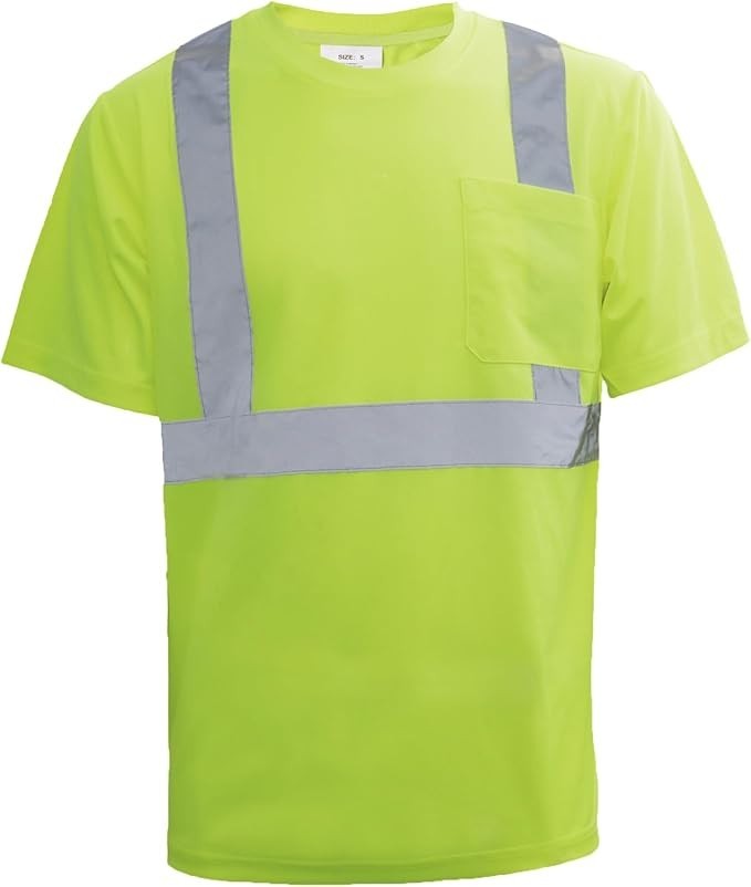 HIGH VISIBILITY CLASS 2 REFLECTIVE HI VIS ROAD WORK CONSTRUCTION SAFETY T SHIRT