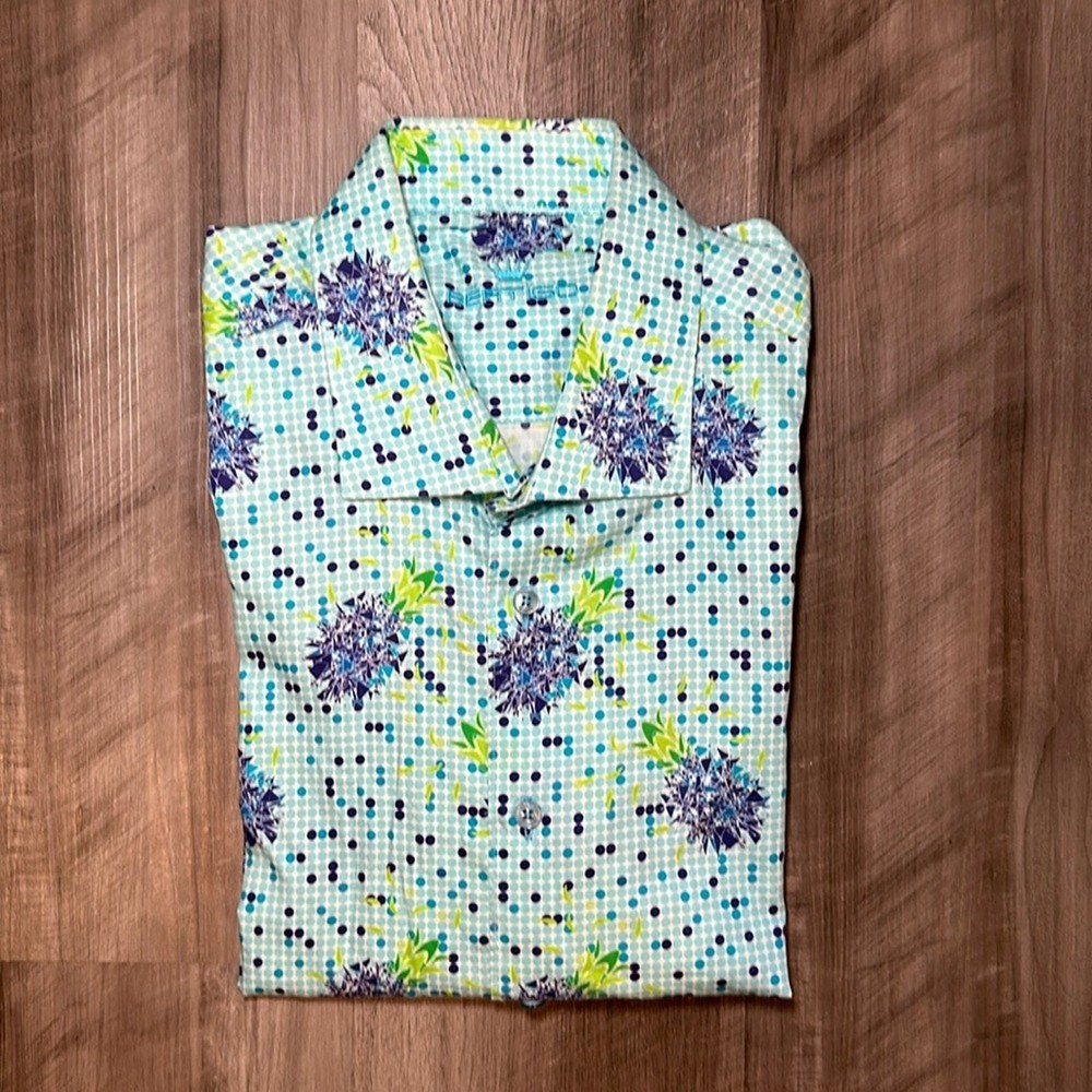 Bertigo Abstract Short Sleeve Button Down – 2XL