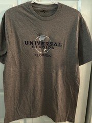 NWT Universal Studios Florida Graphic Embroidered T-Shirt Size Large