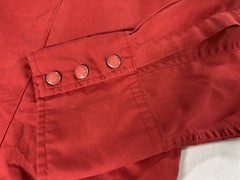 G-STAR Solid Red Pearl Snap Western Mill L/S SHIRT Mens M Medium GS Retro cowboy