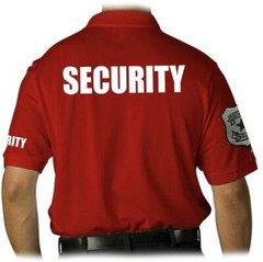 NEW MEN’S EMBROIDERY PATCH SECURITY GUARD UNIFORM RED POLO SHIRT ALL SIZE