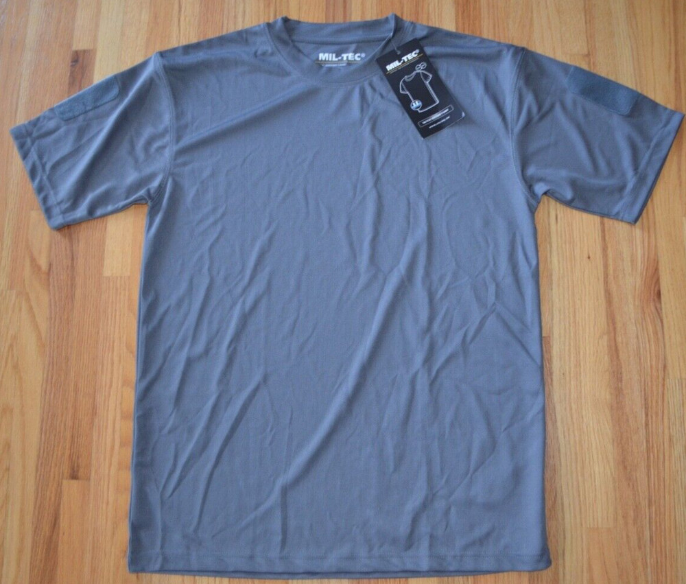 MIL-TEC Urban Grey Quick-Dry Tactical Short Sleeve Shirt, sz XL