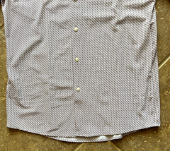 Hugo Boss Max Sharp Fit Performance Dress Shirt 16 34/35 Brown Geo $149 NWT