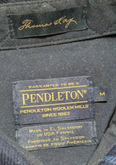 Pendleton Thomas Kay Asymmetrical Wool Button Long Sleeve Shirt Size Medium