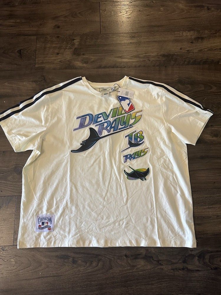 Devil Rays Pro Standard X COPPERSTOWN Collection Shirt Men’s Size 3XL Cream NWT