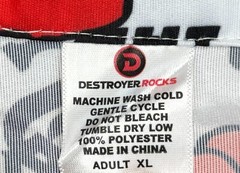 Destroyer Rocks Chicago White Sox Button Up Short Sleeve Hawaiian Shirt Size XL