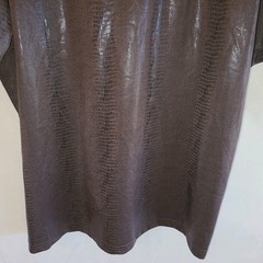 Vassari Los Angeles Mens 2XL Short Sleeve 1/4 Snap Front Shirt Brown