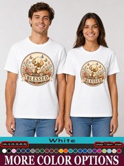 Christian Dog Lover Shirt, Blessed Puppy Cross Floral Faith Tee