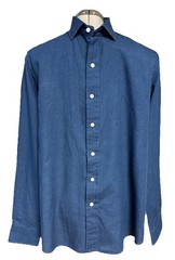 Polo By Ralph Lauren Mens Blue Button Up Shirt Size XL Pit To Pit 25.5” L 31”