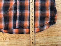 Dixxon The Piston Plaid Flannel Button-Up Shirt Orange Black Size Small