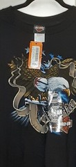 Colonial Harley Davidson Eagle Prince George VA Black Graphic Size 3XL NWT