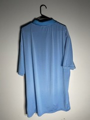 Peter Millar Summer Comfort E4 Embroidered 1899 Polo Shirt Adult XL Blue Striped