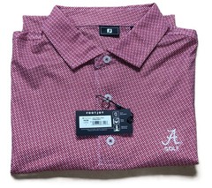 FootJoy University of Alabama Golf Team Polo L Crimson White Polo Shirt