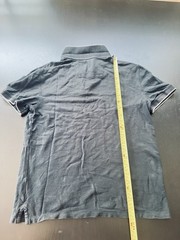 Calvin Klein Men’s Gray Solid Knit Polo Shirt S/P Short Sleeve Collared Button