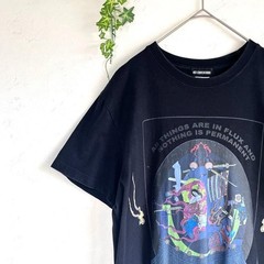 NOT CONVENTIONAL Logo T-Shirt Black Graphic Free Size