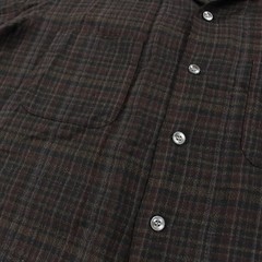 vtg 50s 60s MCGREGOR loop collar flat hem plaid acrylic wool camp shirt MEDIUM