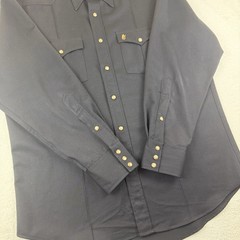 VTG Pendleton Round-up 100% Virgin Wool Black Pearl Snap Button Down Shirt Large