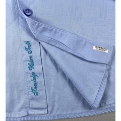 Robert Graham Button Down Mens L Blue Classic Fit Cotton Jacquard Geometric