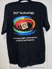 Texas Instruments DLP Instruments Promo T Shirt Y2K Large Black