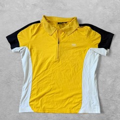 Helly Hansen Yellow Colorblock Zip Quarter Polo Shirt – Size XL
