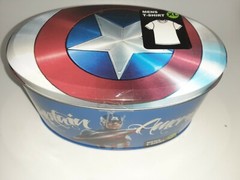 Marvel Captain America T-shirt XL Collectors Tin Sealed Cotton FREE SHIPPING