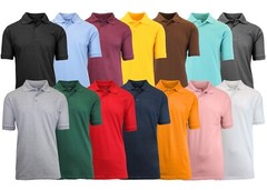Men Polo Shirt Size S M L XL XXL New Standard Neck Classic NWT Uniform Lounge