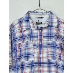 Habit Men’s L Patriotic Red/White/Blue Vented Fishing Shirt Button Front Outdoor