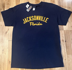 Jacksonville, Florida – Unisex Heavy Cotton Classic Applique Tee Size L Blue