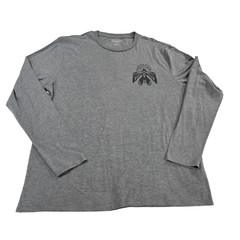 Pendleton Pullover Shirt Mens Gray L Heathered Long Sleeve Crew Neck Eagle Print