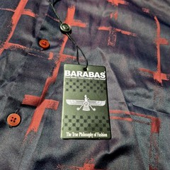 Barabas Men XL NWT Wine Burgundy Shiny Satin Jacquard Button Up Shirt NEW