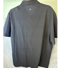 7 Diamonds Performance SS Button Down Shirt Black Recycled Poly XL Stretch