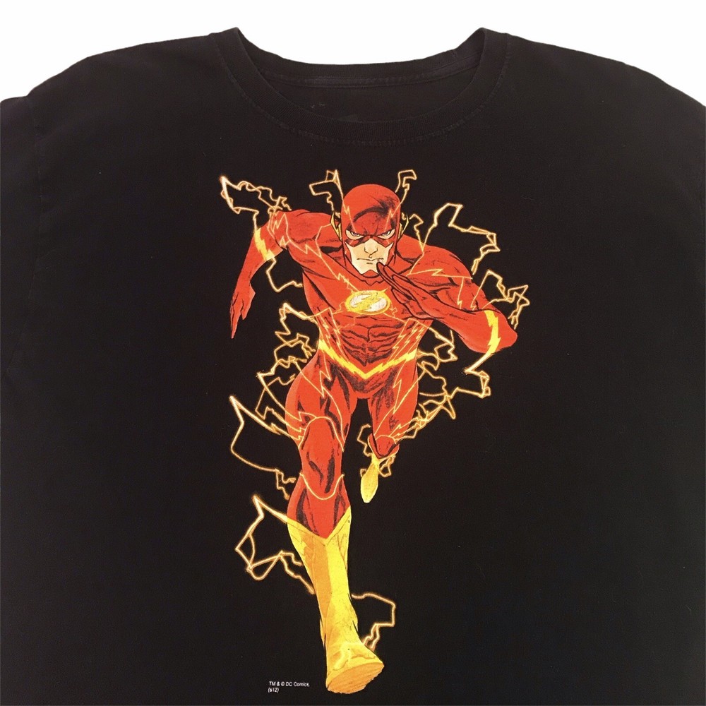 DC Comics The Flash Graphitti Designs T Shirt Size Large Black Rare 2012