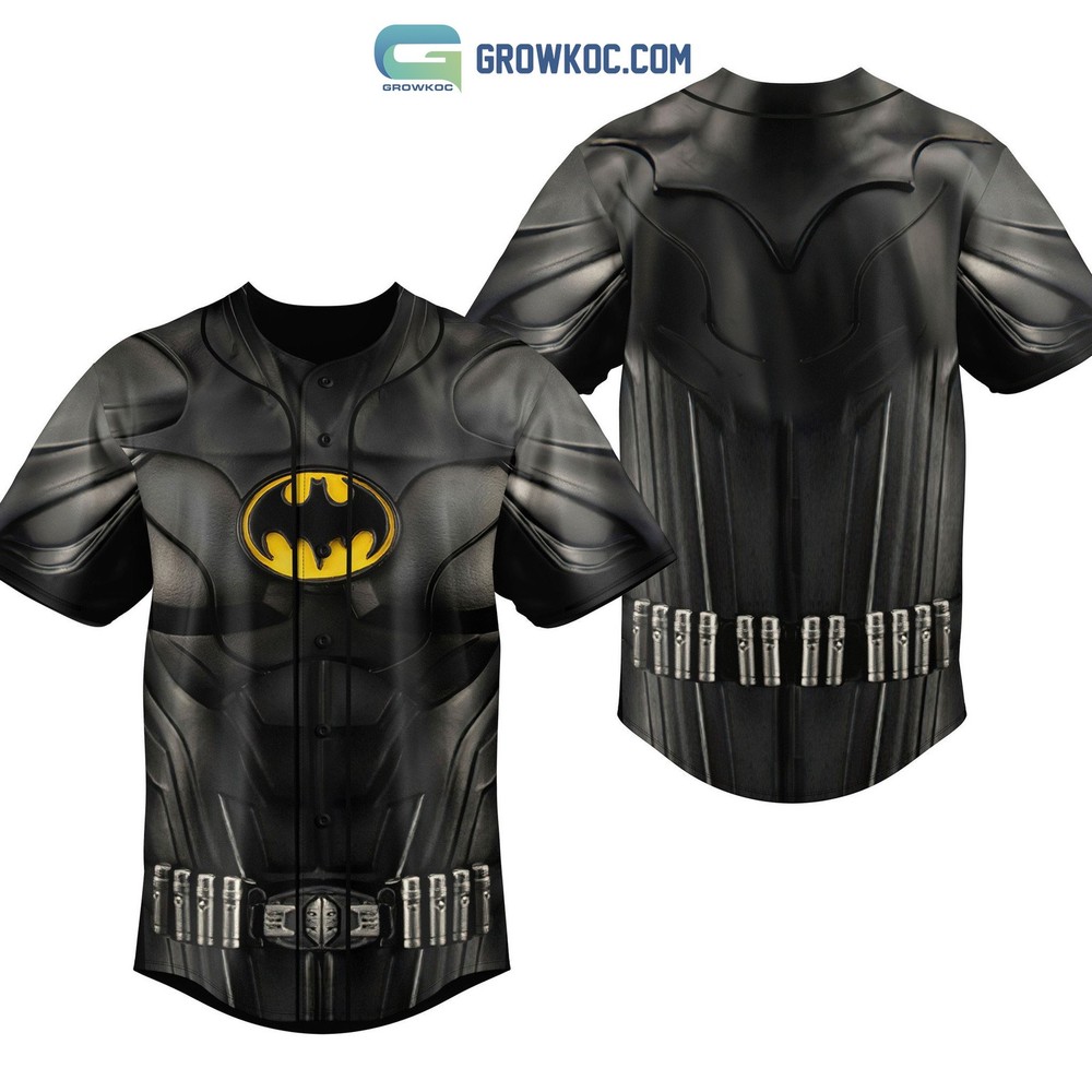 Batman DC Comics Baseball Jersey With Sewn Trim