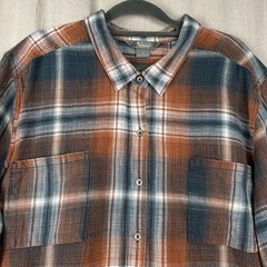 Natural Reflections | Men’s 2X Button-down Shirt Long Sleeve Cotton Plaid