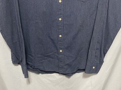 Fossil 54 Button Down Shirt Mens Size XL Blue Long Sleeve Cotton Business Casual