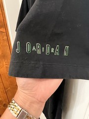 Nike Air Jordan Jumpman Logo Tee Mens T-Shirt Black Green Size M Sportswear Top