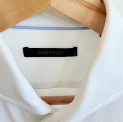 Greyson Button Down Brrr White Long Sleeve Collard Performance Shirt Size Small