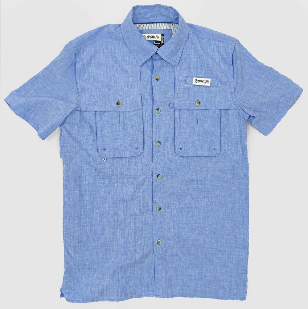 Magellan 100% Spun Polyester Quick Dry Vented Angler Fishing Shirt Men’s Small