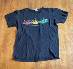 Vintage 2005 Jamaica Pot Leaf Weed T Shirt Medium