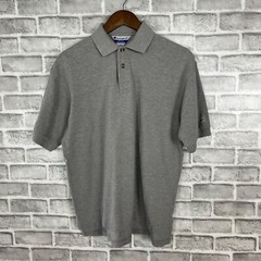 Champion Authentic Athletic Basic Heather Gray Polo Shirt Mens Medium Cotton