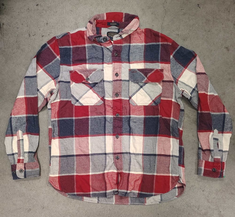 Pendleton Woolen Mills Burnside Flannel Shirt Men’s Multicolor Plaid Size Large